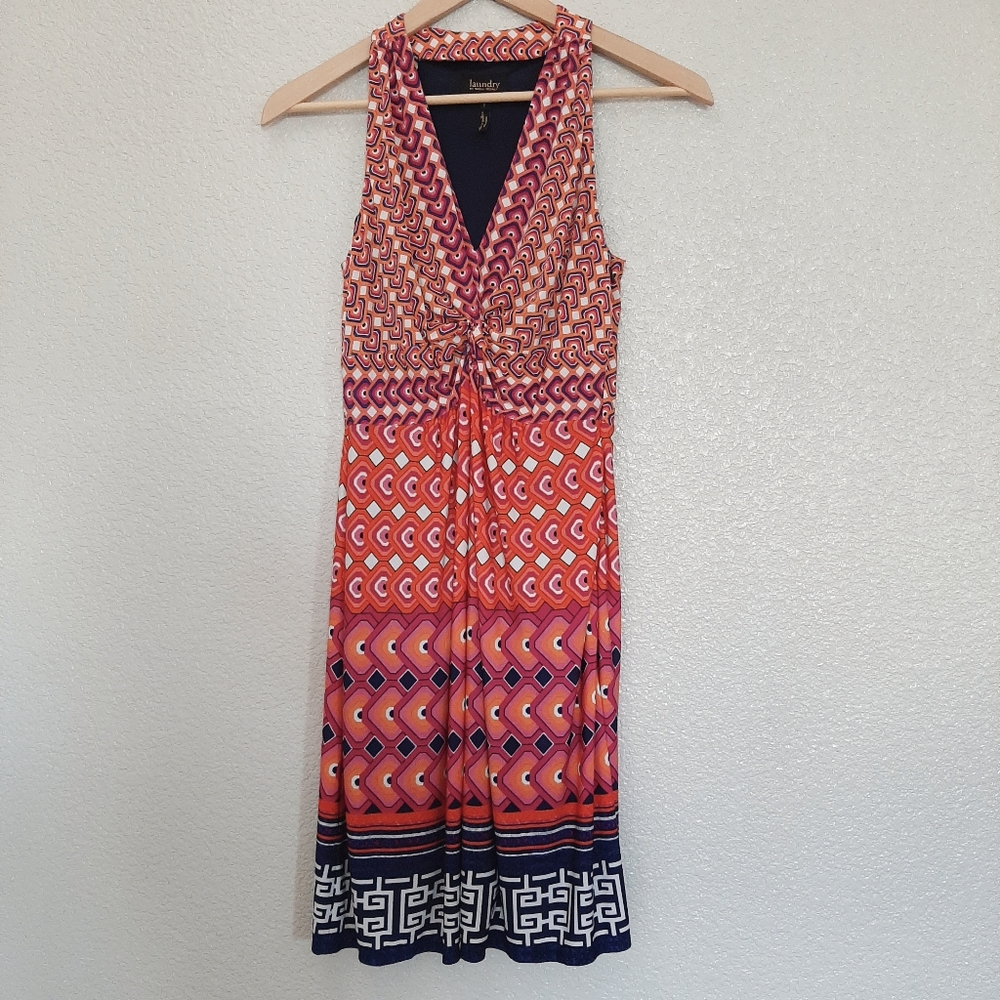 ⭐️5/$20 Shelly Seagal Pink & Orange Patterned Dress Size 2
